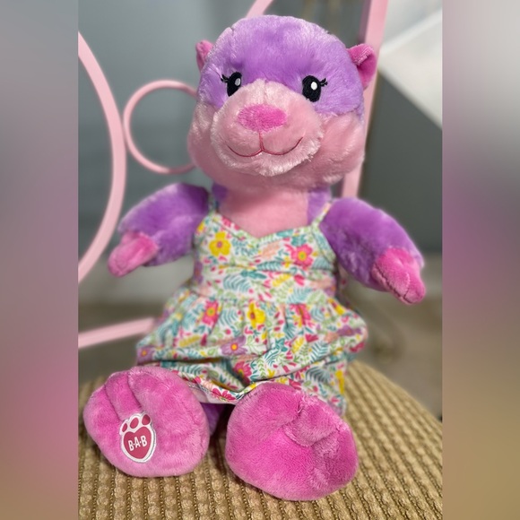 BUILD-A-BEAR Otterly Adorable Otter 16” Plush Animal and BAB Floral Maxi Dress - Picture 3 of 7